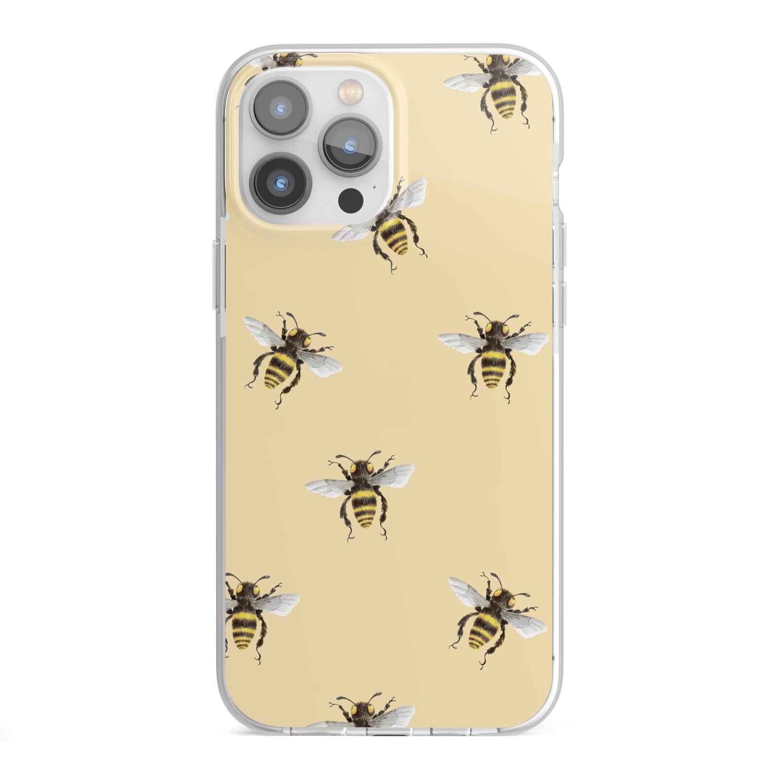 Bee Illustrations iPhone 13 Pro Max TPU Impact Case with White Edges