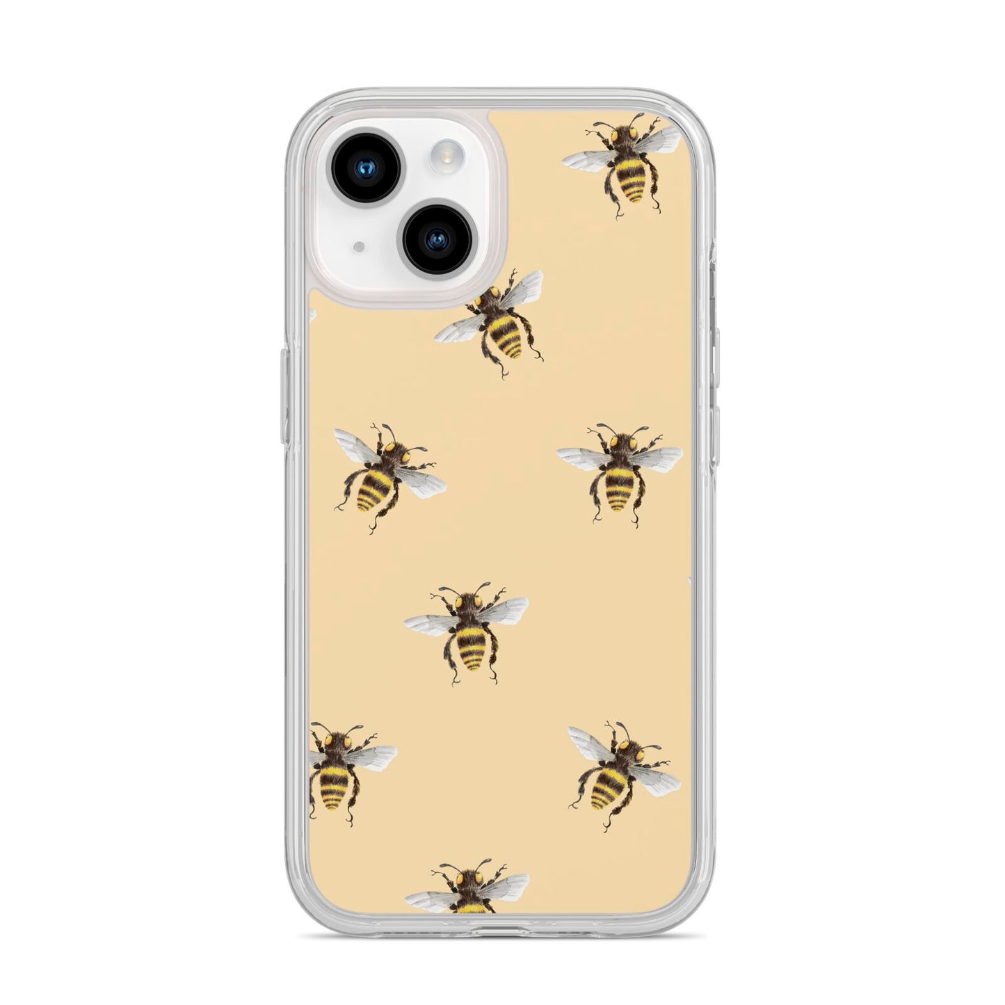 Bee Illustrations iPhone 14 Clear Tough Case Starlight