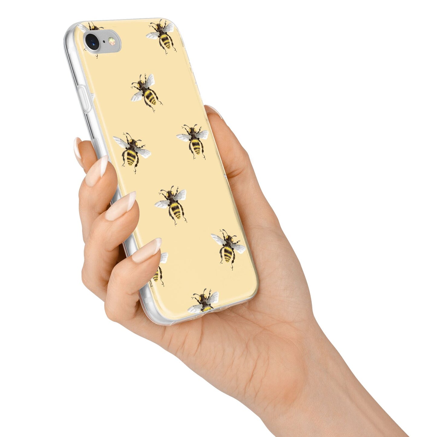 Bee Illustrations iPhone 7 Bumper Case on Silver iPhone Alternative Image