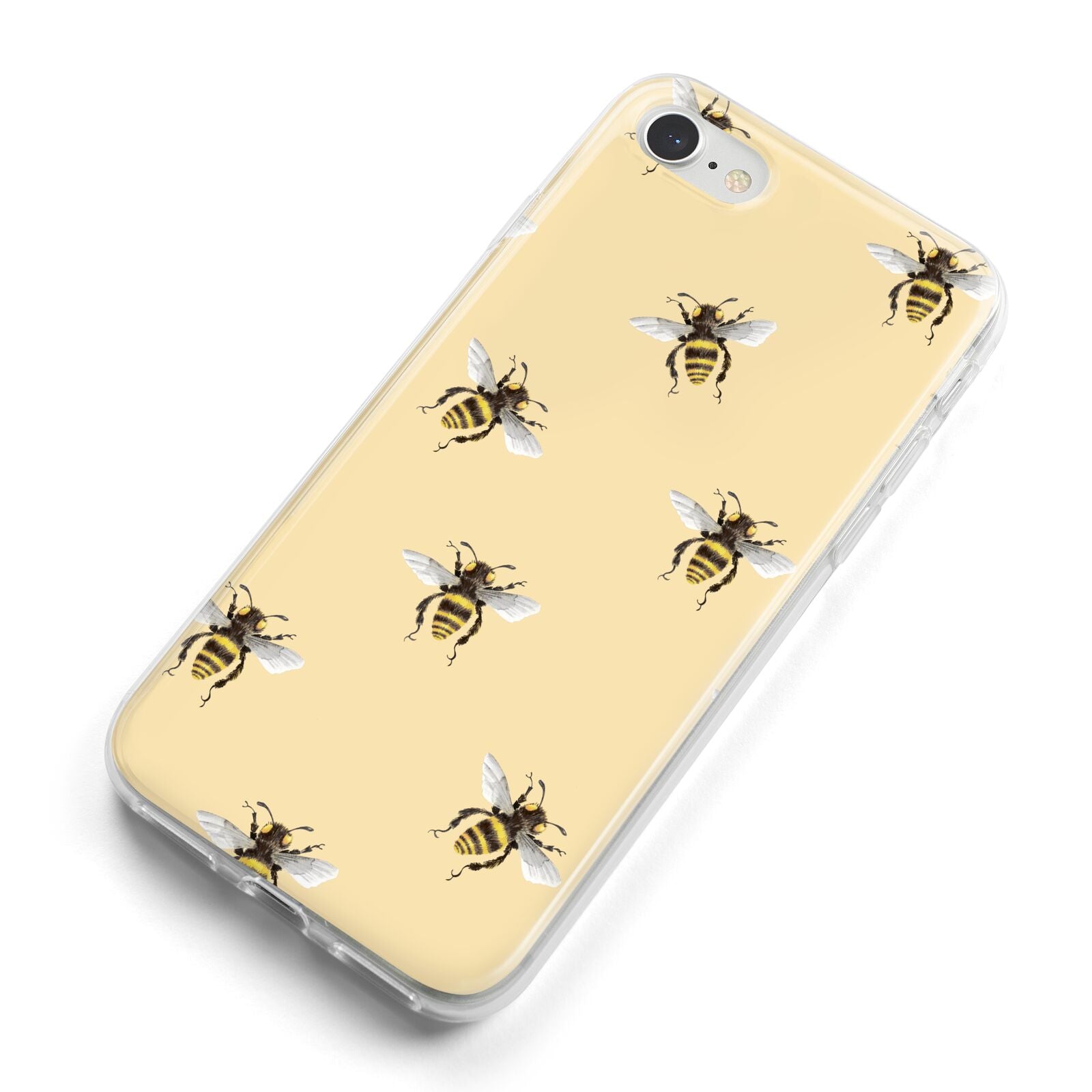 Bee Illustrations iPhone 8 Bumper Case on Silver iPhone Alternative Image