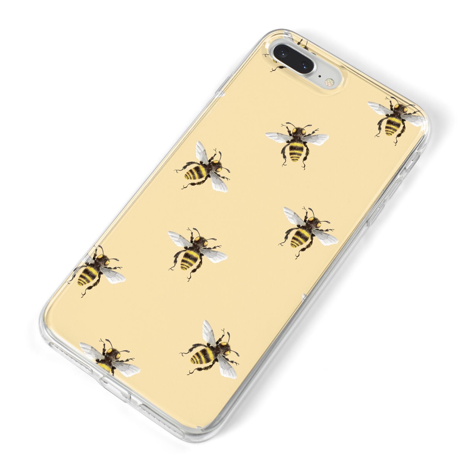 Bee Illustrations iPhone 8 Plus Bumper Case on Silver iPhone Alternative Image