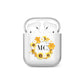Bee Sunflower Wreath Personalised Initials AirPods Case