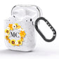 Bee Sunflower Wreath Personalised Initials AirPods Glitter Case Side Image