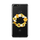 Bee Sunflower Wreath Personalised Initials Huawei Y7 2018