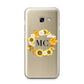 Bee Sunflower Wreath Personalised Initials Samsung Galaxy A3 2017 Case on gold phone