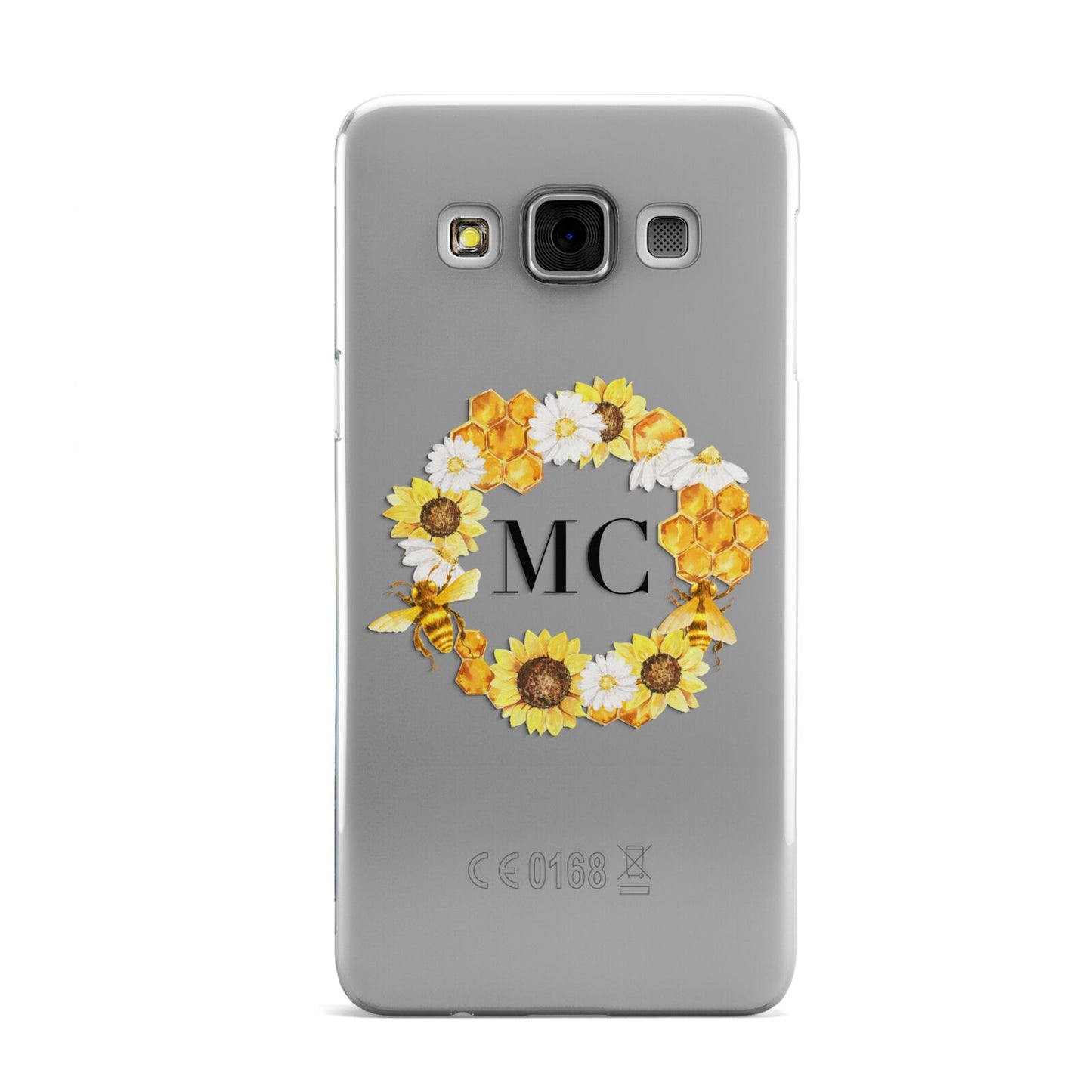 Bee Sunflower Wreath Personalised Initials Samsung Galaxy A3 Case