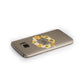 Bee Sunflower Wreath Personalised Initials Samsung Galaxy Case Side Close Up