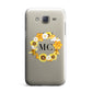 Bee Sunflower Wreath Personalised Initials Samsung Galaxy J7 Case