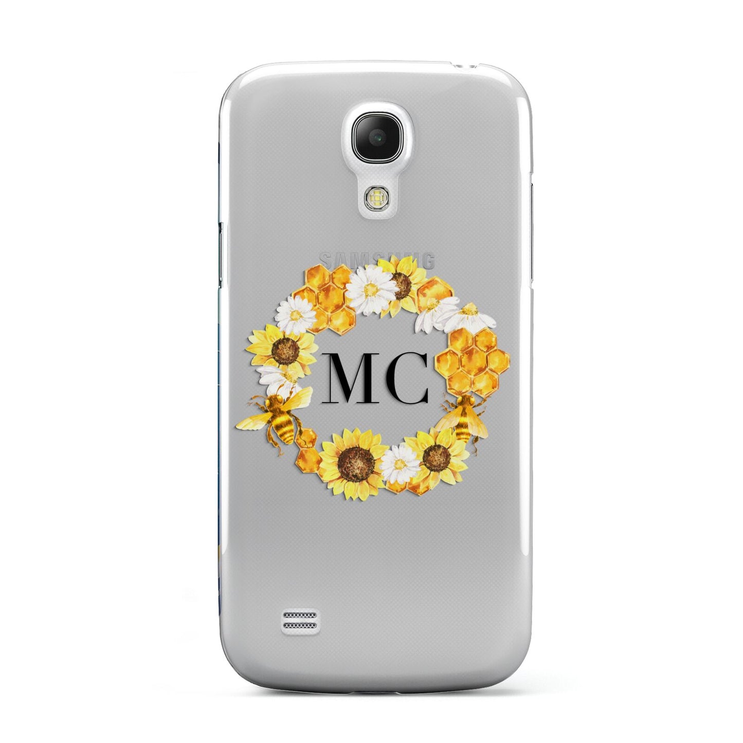 Bee Sunflower Wreath Personalised Initials Samsung Galaxy S4 Mini Case