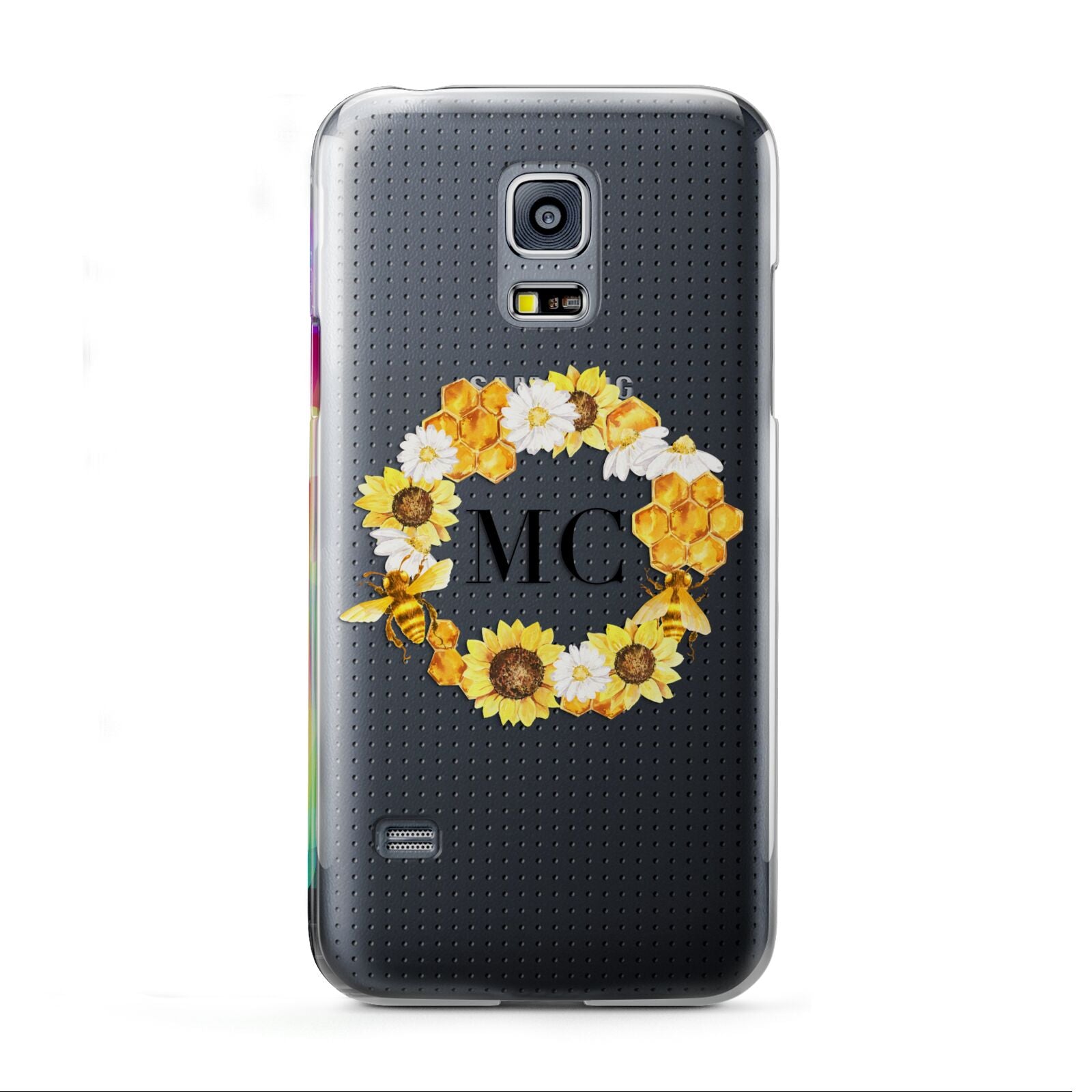 Bee Sunflower Wreath Personalised Initials Samsung Galaxy S5 Mini Case