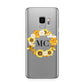 Bee Sunflower Wreath Personalised Initials Samsung Galaxy S9 Case