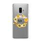 Bee Sunflower Wreath Personalised Initials Samsung Galaxy S9 Plus Case on Silver phone