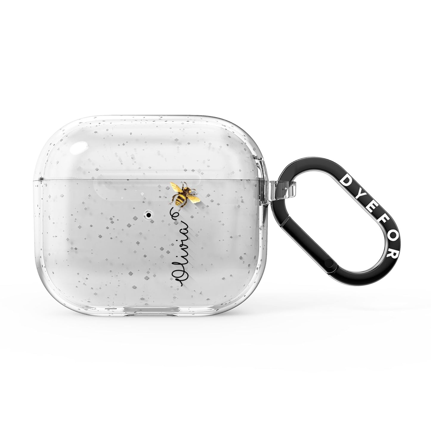 Bee in Flight Personalised Name AirPods Glitter Case 3rd Gen