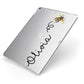 Bee in Flight Personalised Name Apple iPad Case on Silver iPad Side View