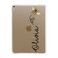 Bee in Flight Personalised Name Apple iPad Gold Case