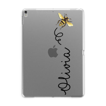 Bee in Flight Personalised Name Apple iPad Silver Case