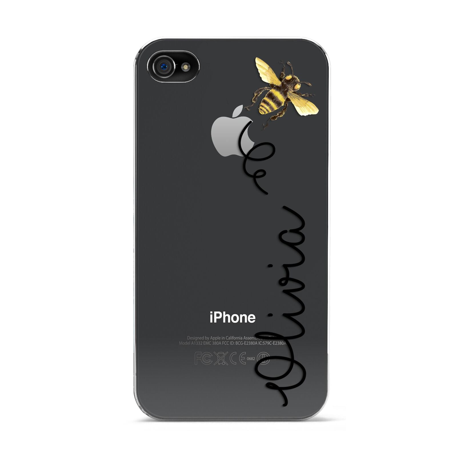 Bee in Flight Personalised Name Apple iPhone 4s Case
