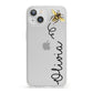 Bee in Flight Personalised Name iPhone 13 Clear Bumper Case