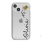 Bee in Flight Personalised Name iPhone 13 Mini TPU Impact Case with White Edges