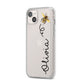 Bee in Flight Personalised Name iPhone 14 Plus Clear Tough Case Starlight Angled Image