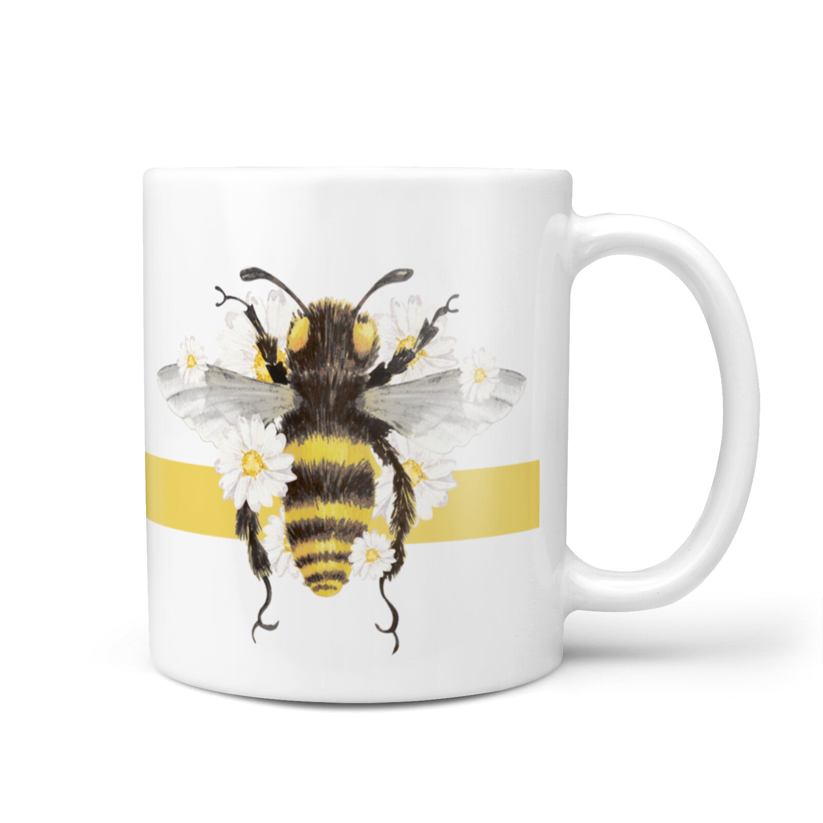 Bees Daisies Personalised Names 10oz Mug