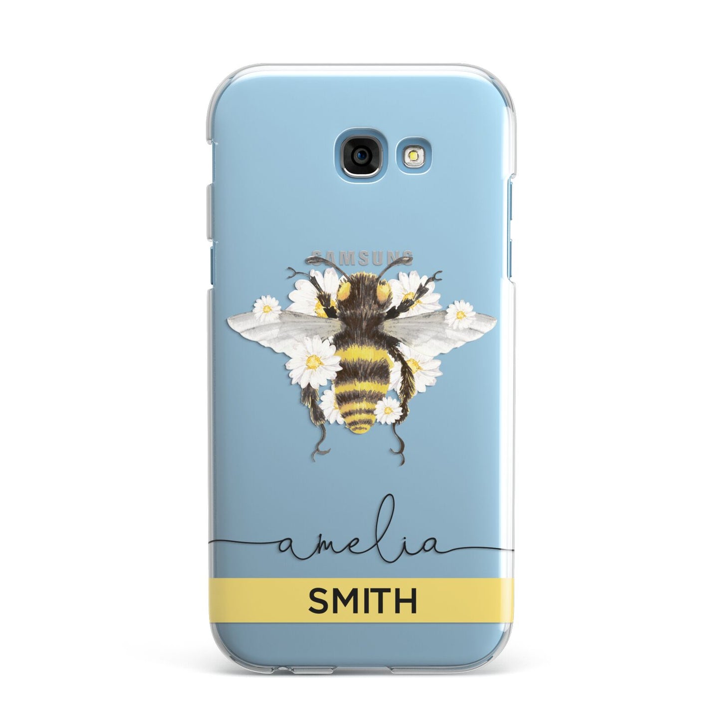 Bees Daisies Personalised Names Samsung Galaxy A7 2017 Case