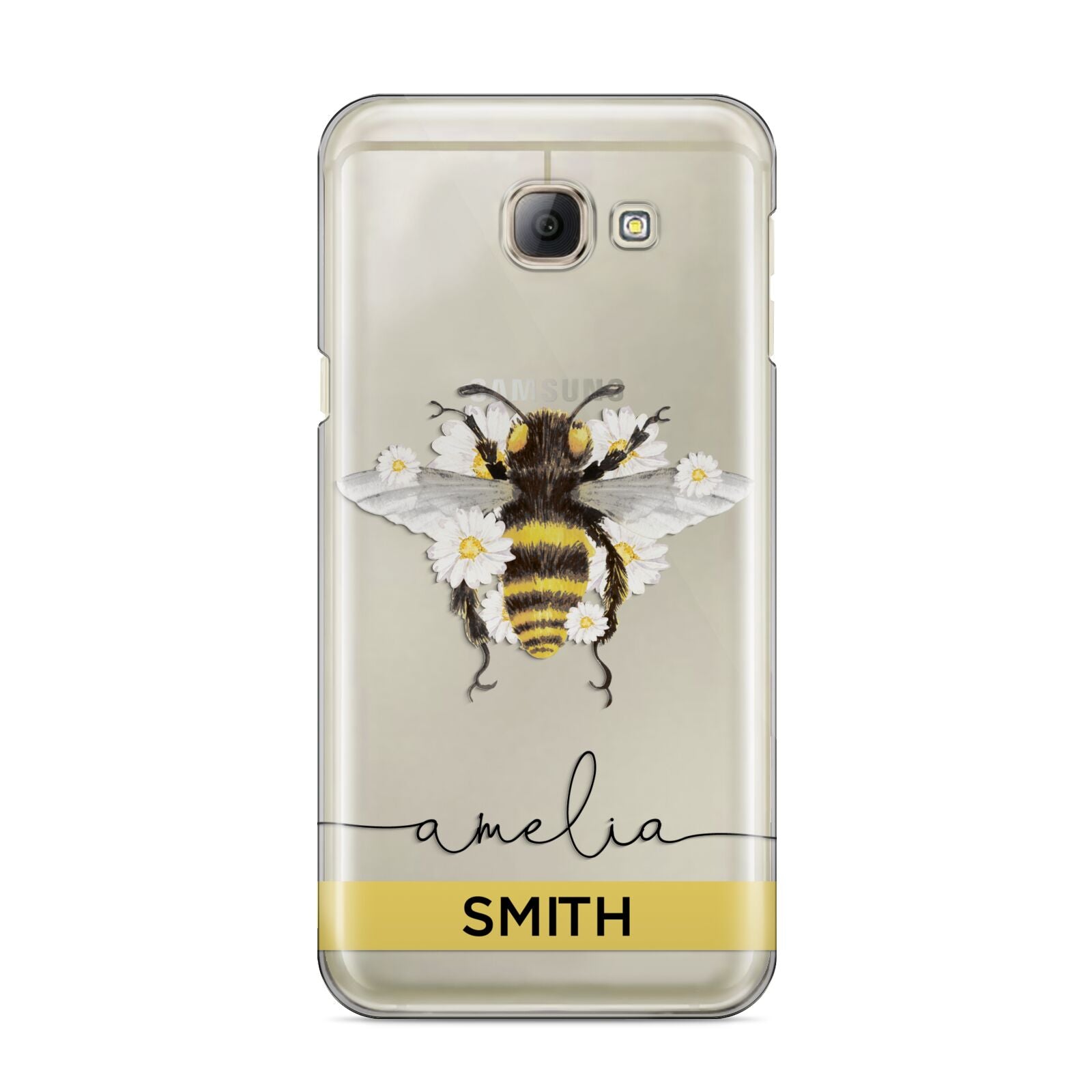 Bees Daisies Personalised Names Samsung Galaxy A8 2016 Case