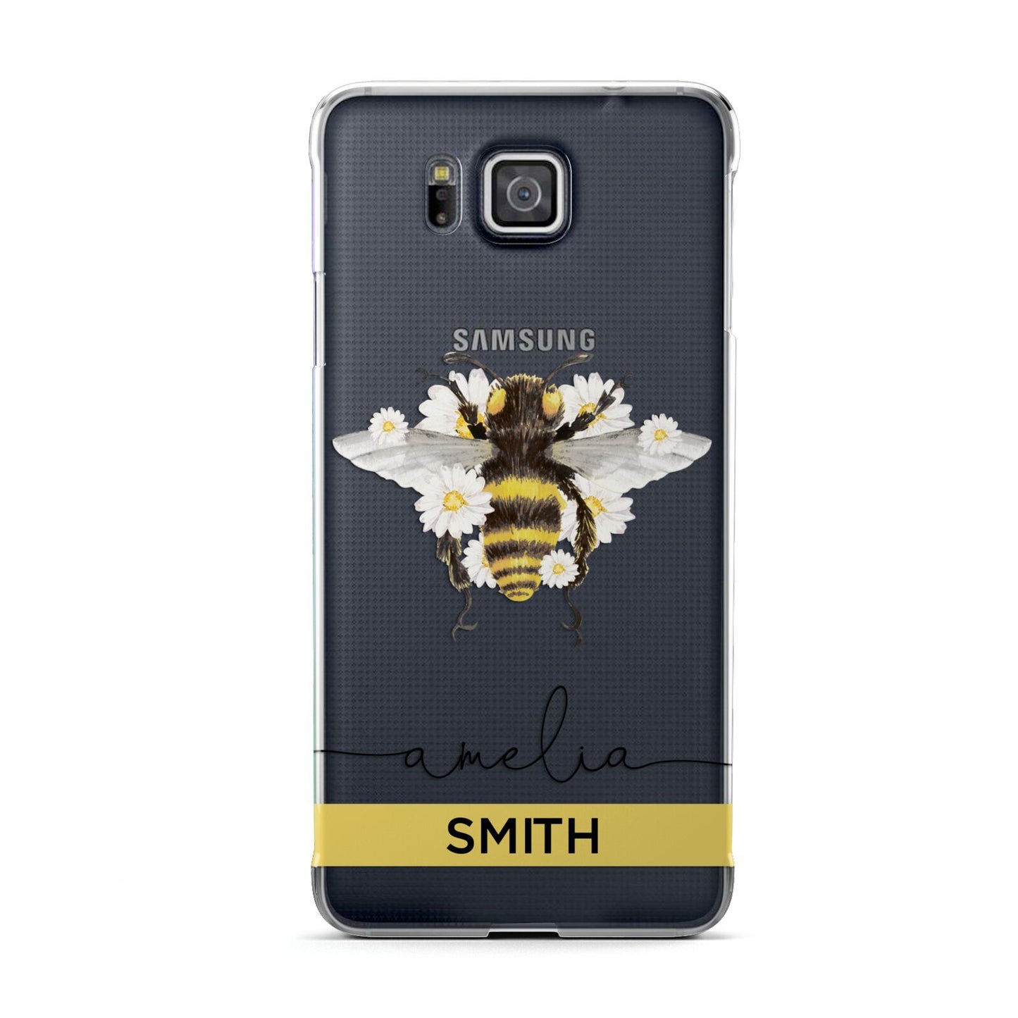 Bees Daisies Personalised Names Samsung Galaxy Alpha Case