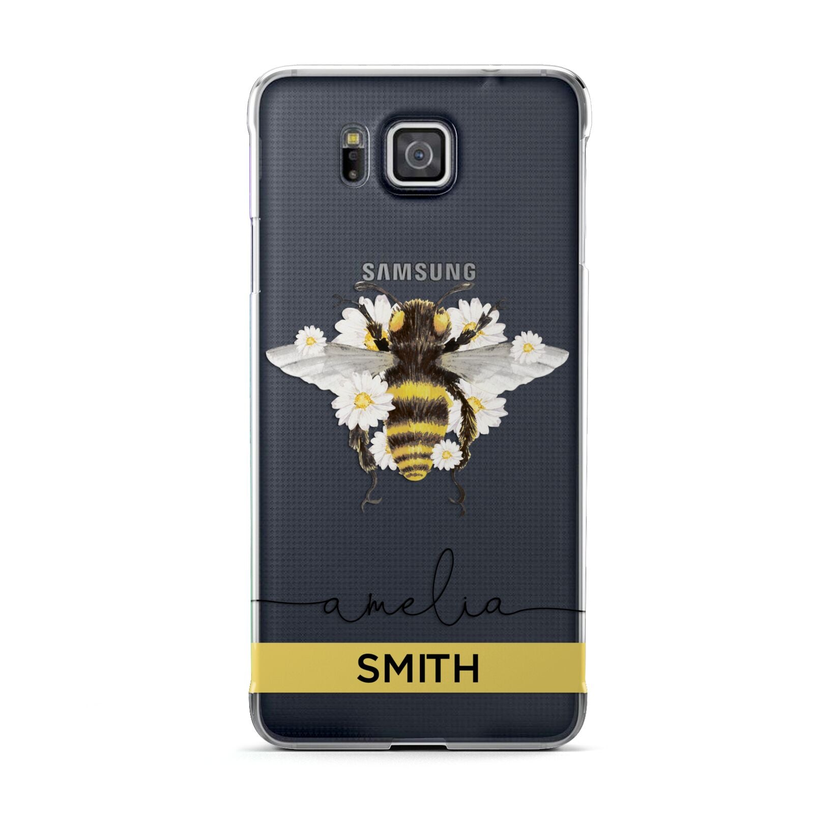 Bees Daisies Personalised Names Samsung Galaxy Alpha Case