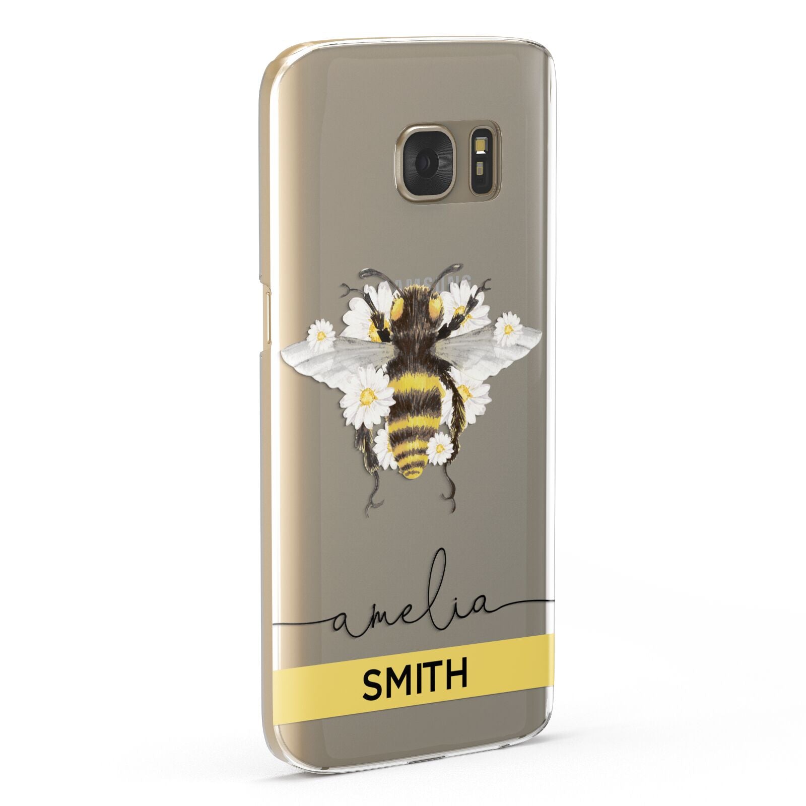 Bees Daisies Personalised Names Samsung Galaxy Case Fourty Five Degrees