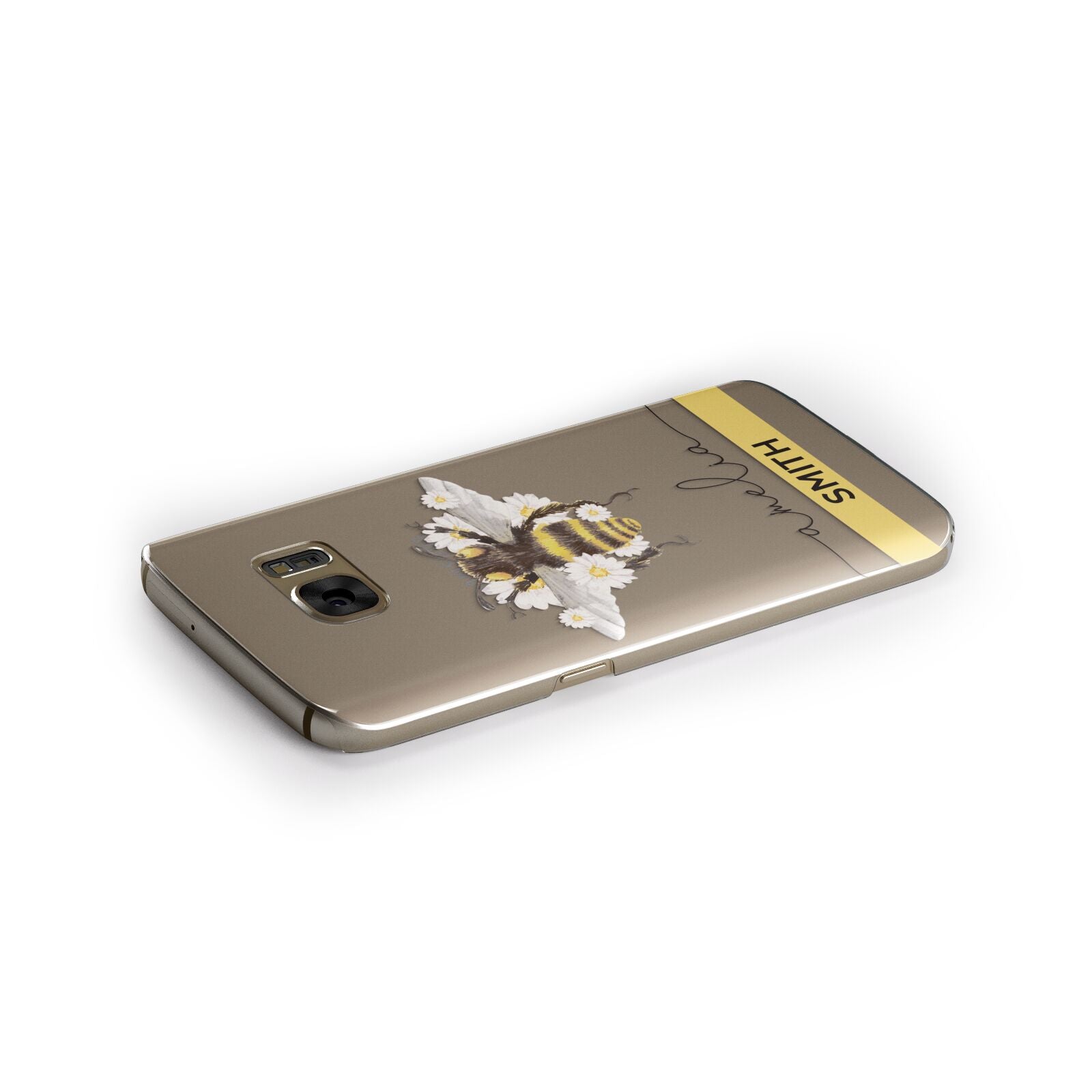 Bees Daisies Personalised Names Samsung Galaxy Case Side Close Up