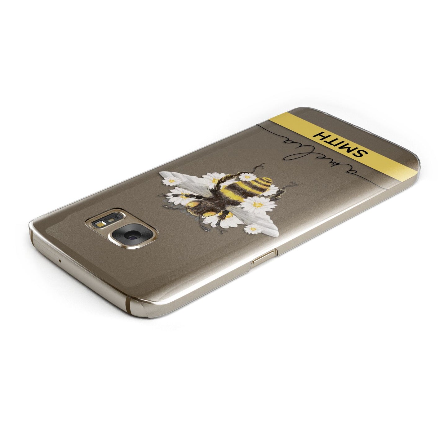 Bees Daisies Personalised Names Samsung Galaxy Case Top Cutout