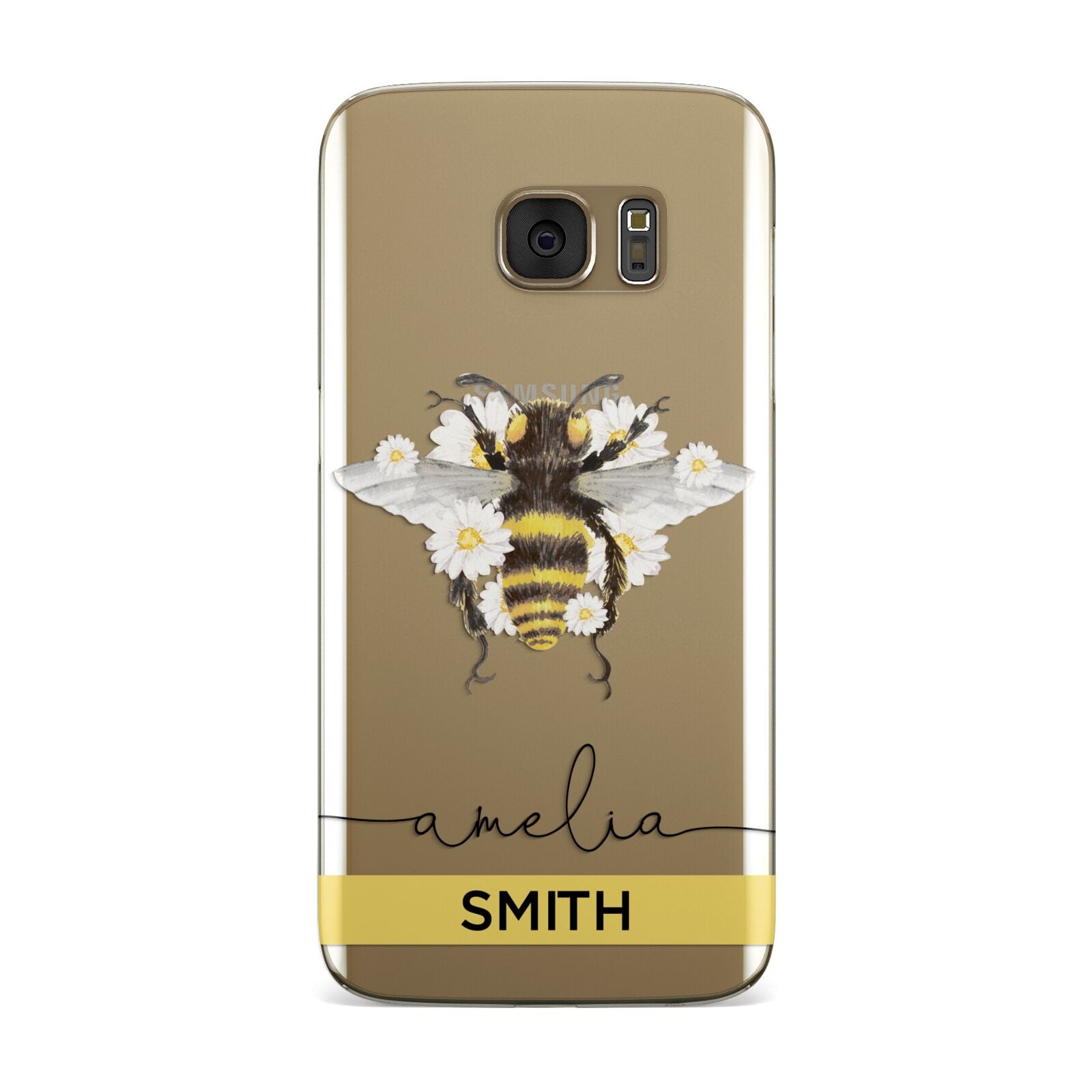 Bees Daisies Personalised Names Samsung Galaxy Case
