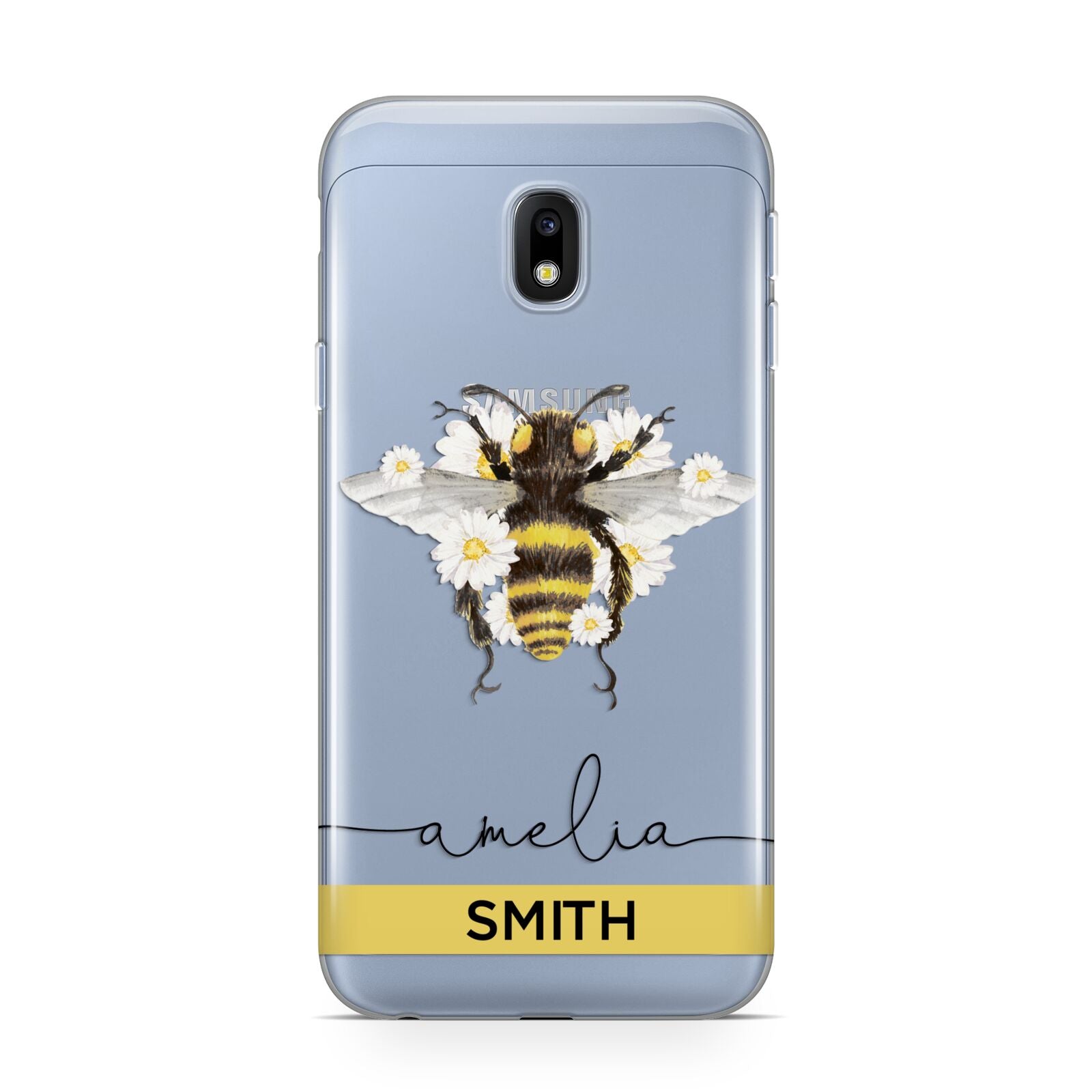 Bees Daisies Personalised Names Samsung Galaxy J3 2017 Case