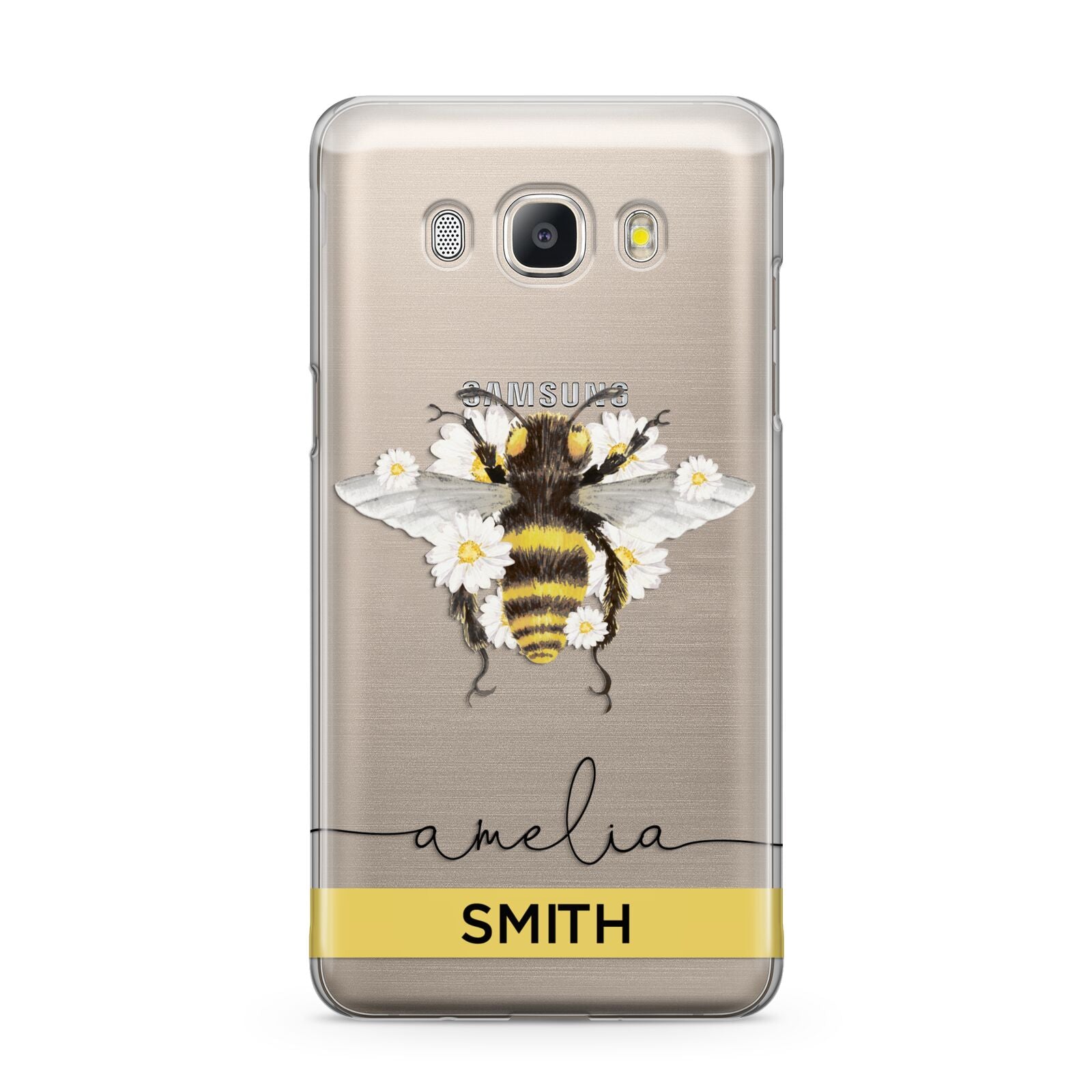 Bees Daisies Personalised Names Samsung Galaxy J5 2016 Case