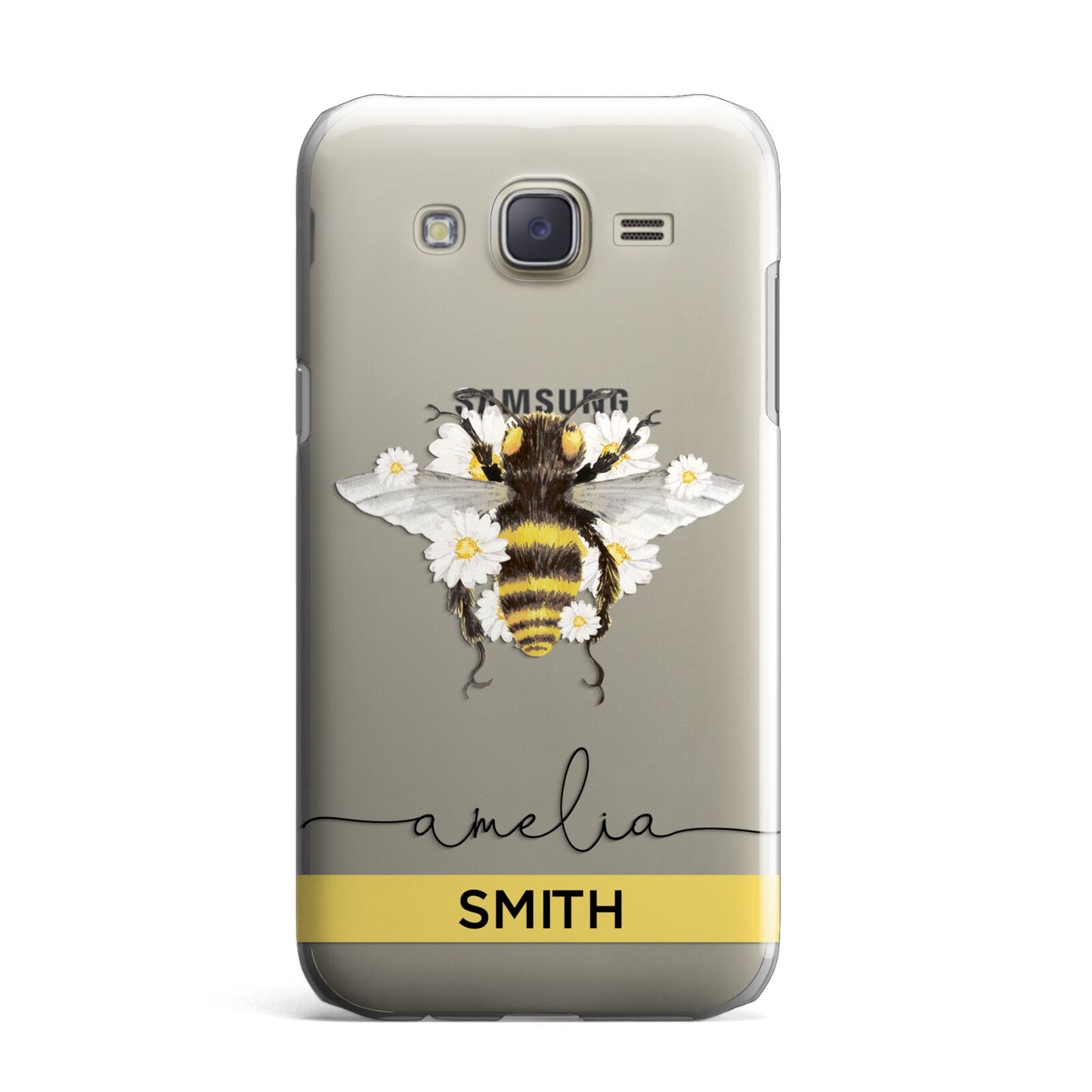 Bees Daisies Personalised Names Samsung Galaxy J7 Case