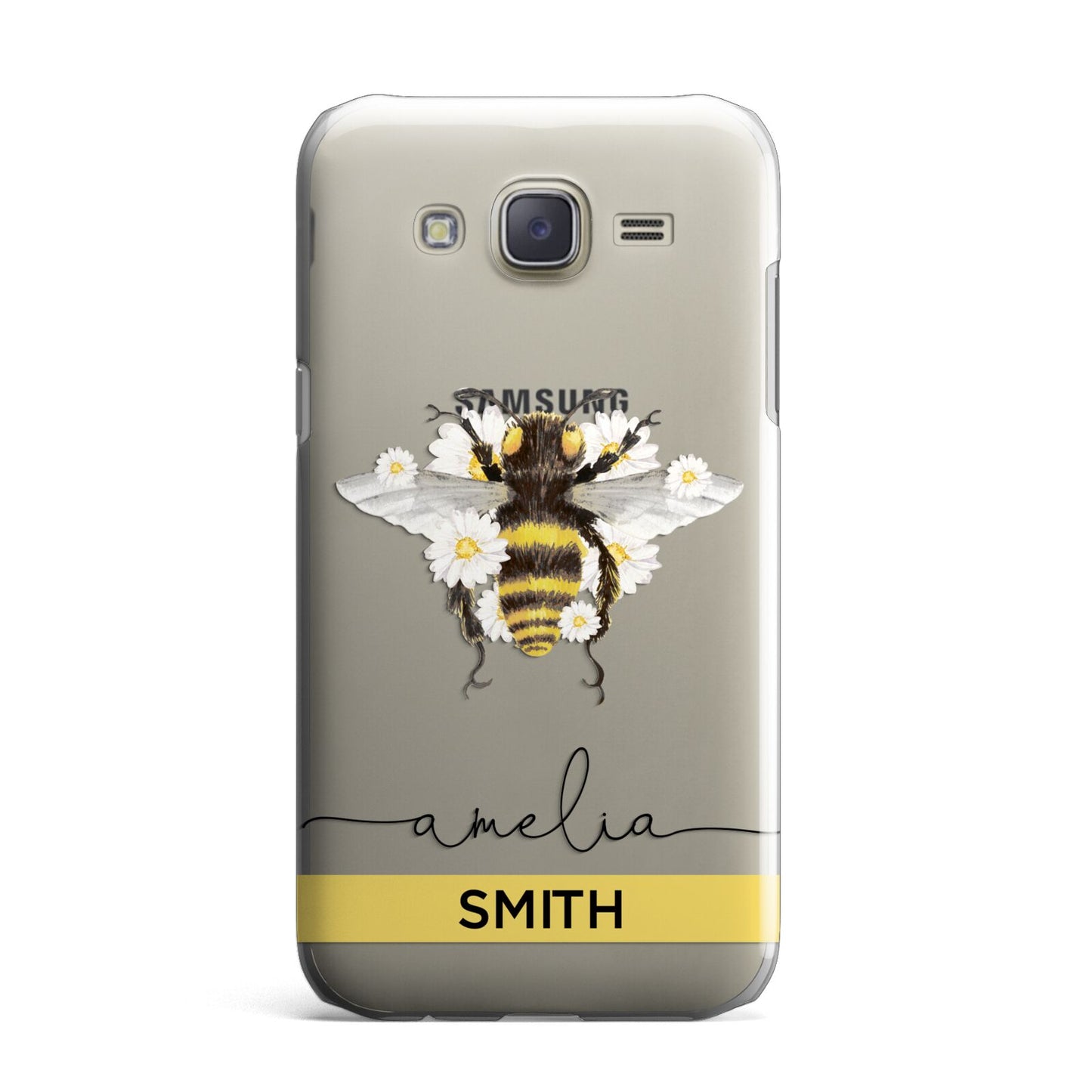 Bees Daisies Personalised Names Samsung Galaxy J7 Case