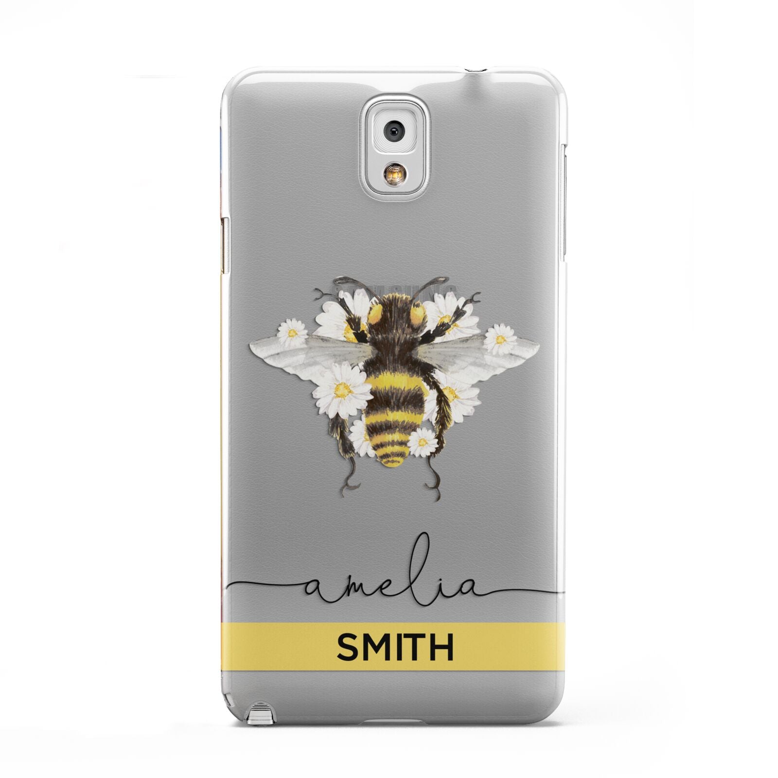 Bees Daisies Personalised Names Samsung Galaxy Note 3 Case