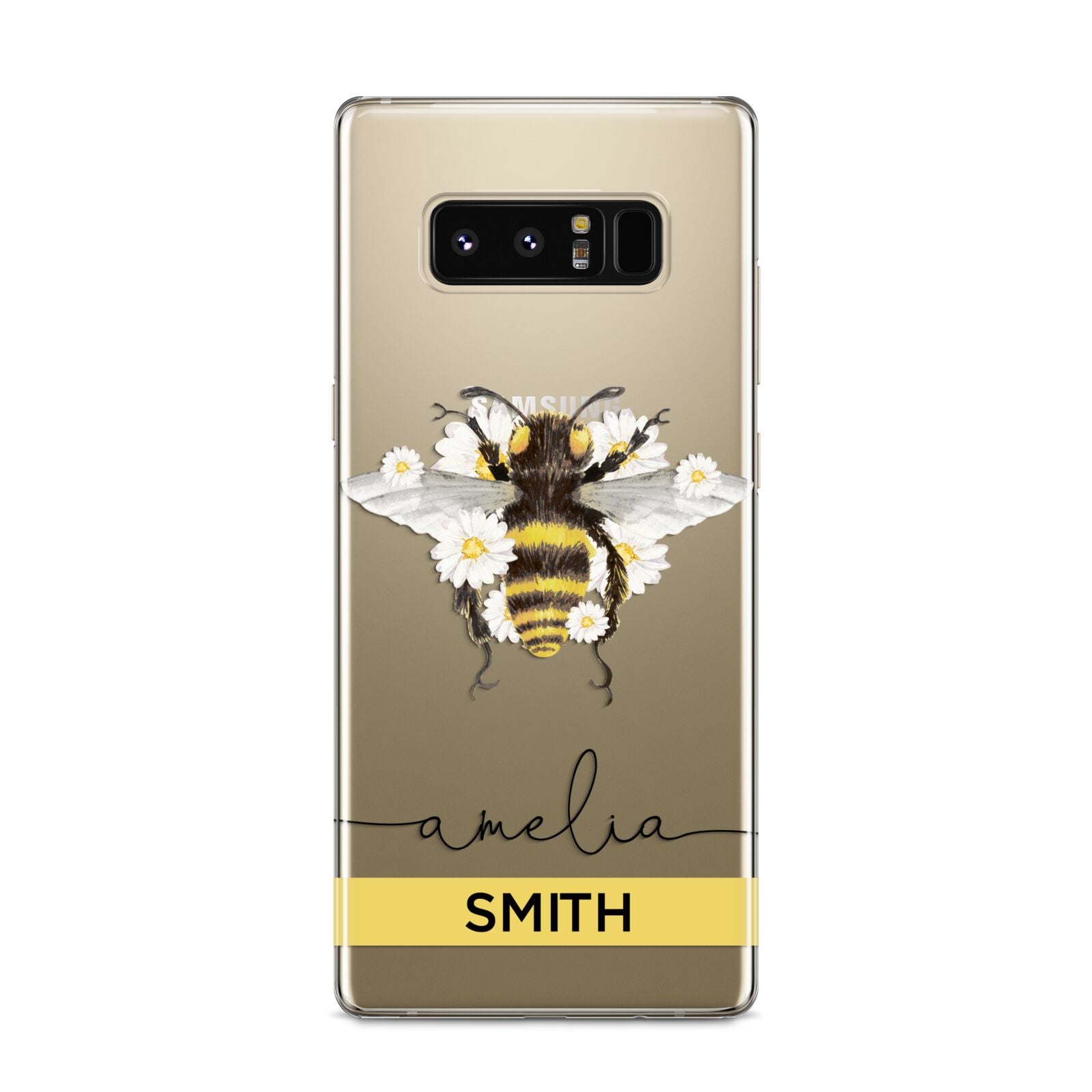 Bees Daisies Personalised Names Samsung Galaxy S8 Case