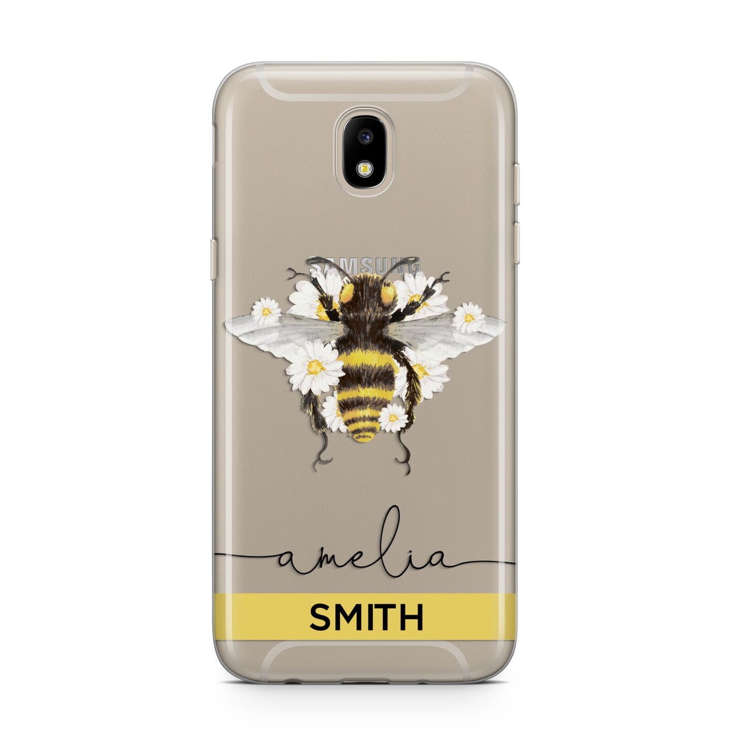 Bees Daisies Personalised Names Samsung J5 2017 Case