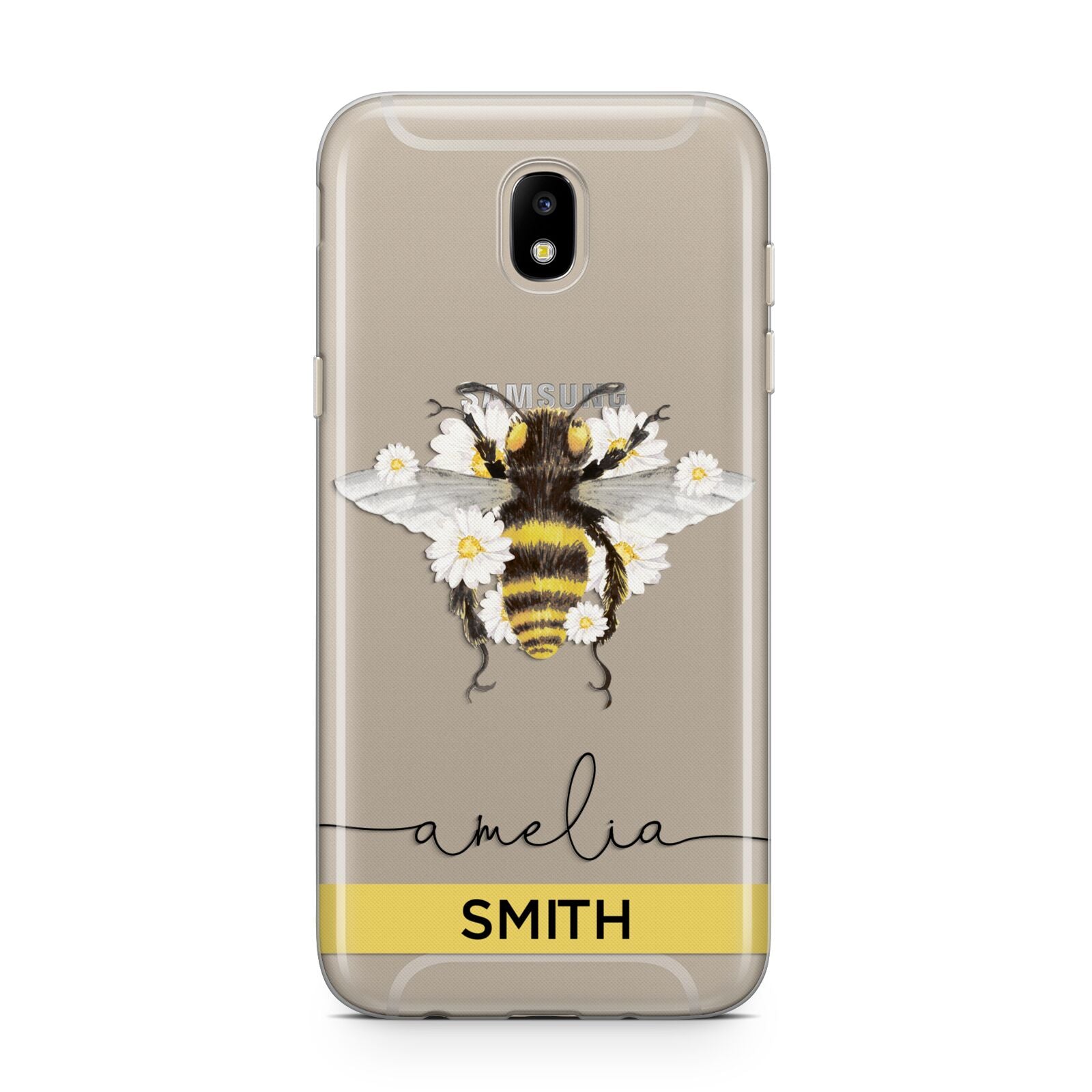 Bees Daisies Personalised Names Samsung J5 2017 Case