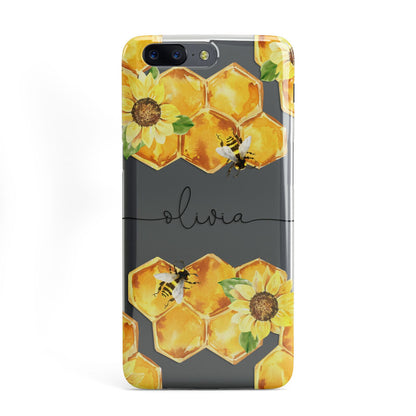Bees Honeycomb Personalised Name OnePlus Case