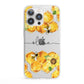 Bees Honeycomb Personalised Name iPhone 13 Pro Clear Bumper Case