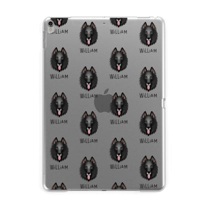 Belgian Groenendael Icon with Name Apple iPad Silver Case