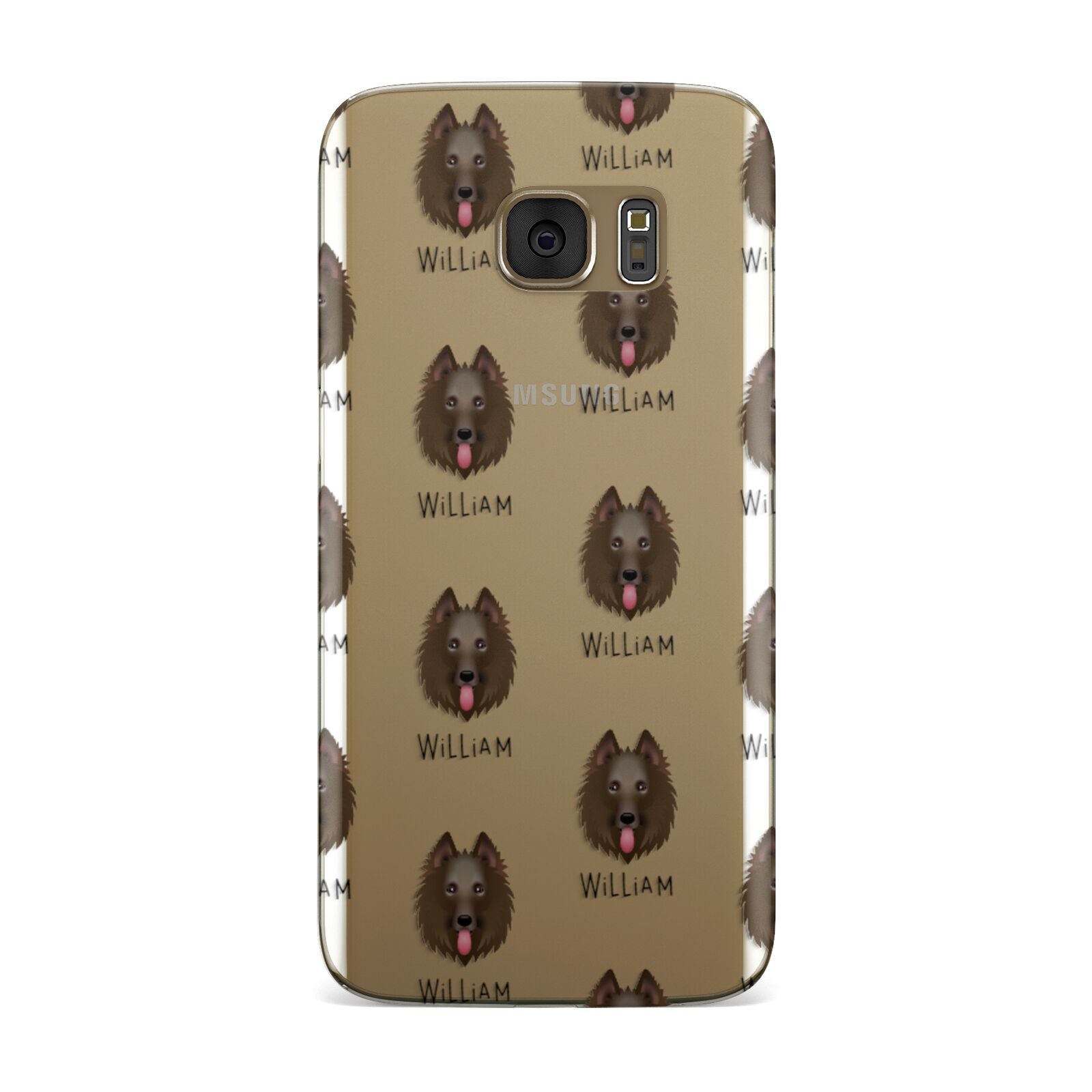 Belgian Groenendael Icon with Name Samsung Galaxy Case
