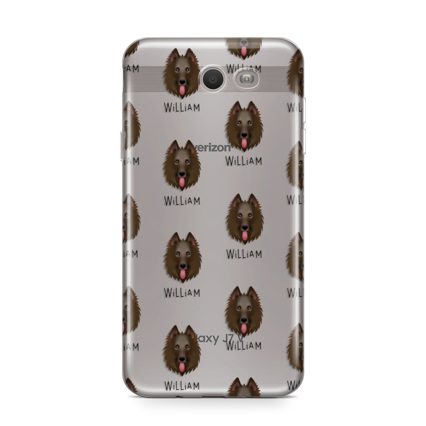 Belgian Groenendael Icon with Name Samsung Galaxy J7 2017 Case