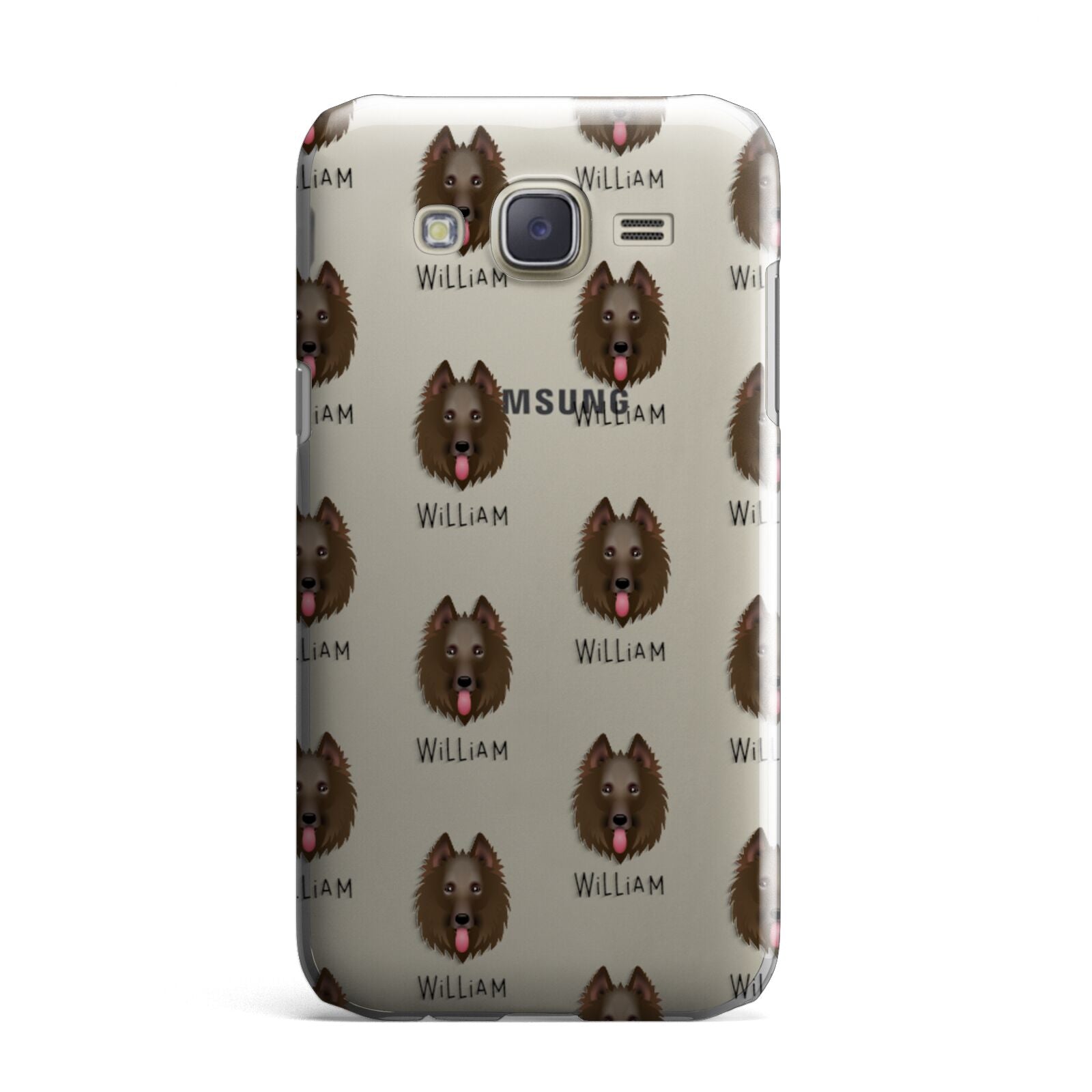 Belgian Groenendael Icon with Name Samsung Galaxy J7 Case