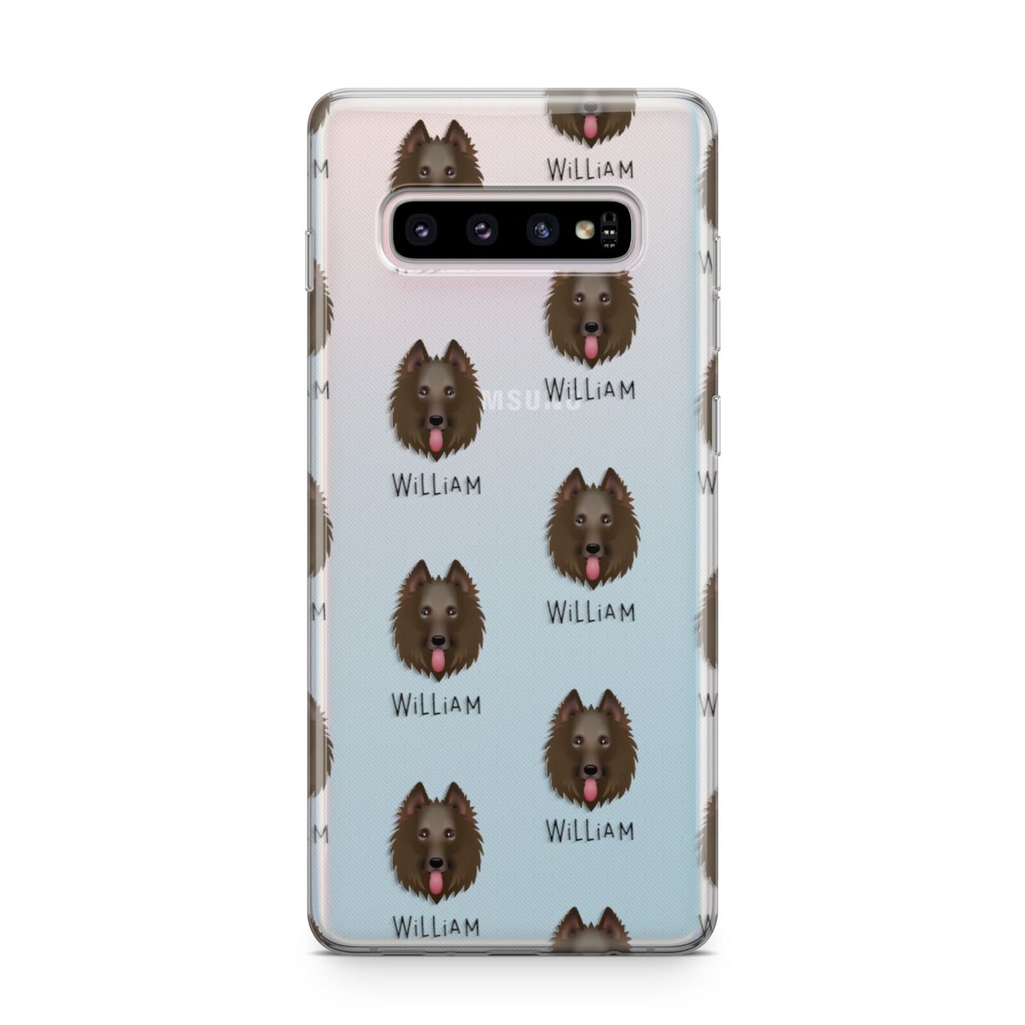 Belgian Groenendael Icon with Name Samsung Galaxy S10 Plus Case