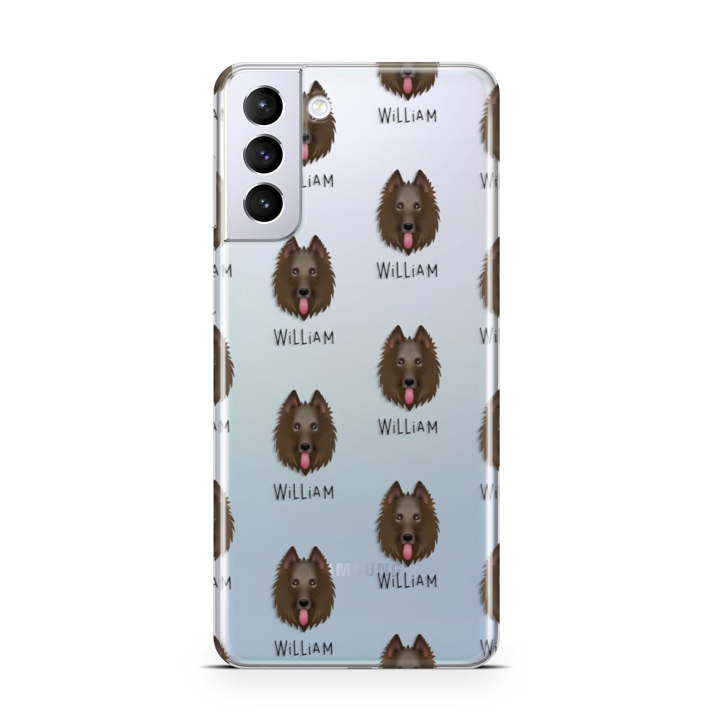 Belgian Groenendael Icon with Name Samsung S21 Plus Phone Case