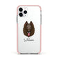 Belgian Groenendael Personalised Apple iPhone 11 Pro in Silver with Pink Impact Case